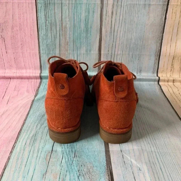 Hush puppies medium moyen orange suede booties - Picture 15 of 15